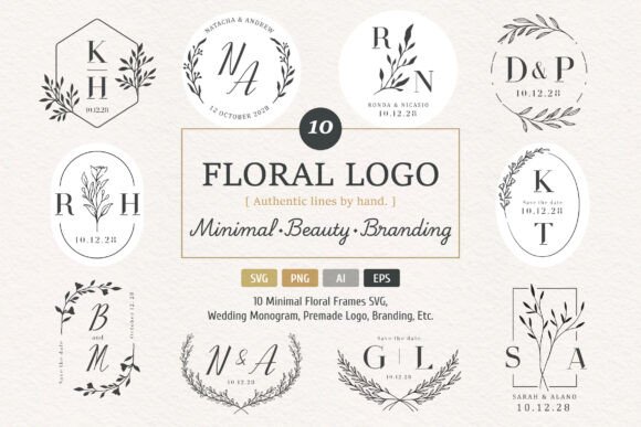 Download Minimal Floral Editable Logo - Editable Collection