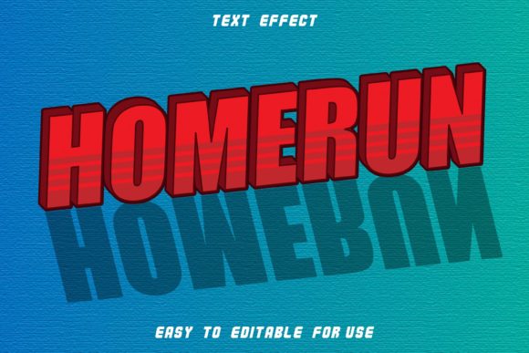 Download Home Run Editable Text Effect - Editable Collection