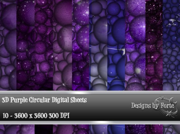 Download 3D Purple Circular Textures - Circular Collection