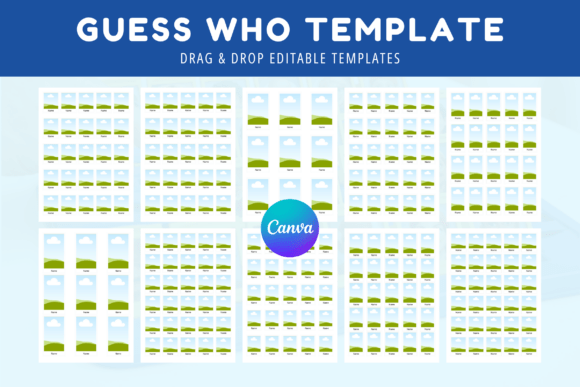 Download Guess Who Template Canva Editable PDF - Editable Collection