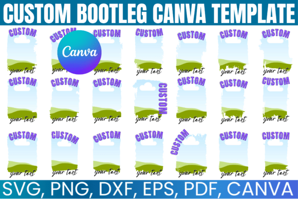 Download Bootleg Canva Editable Template Bundle - Editable Collection