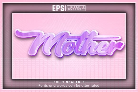 Download Mother 3d -Editable Text Effect - Editable Collection