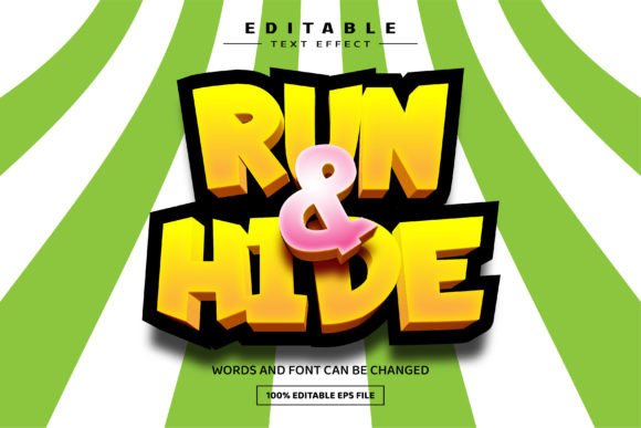 Download Run and Hide 3D Editable Text Effect - Editable Collection